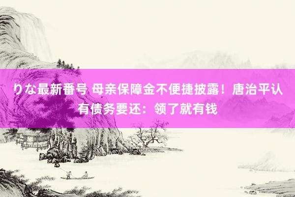 りな最新番号 母亲保障金不便捷披露！唐治平认有债务要还：领了就有钱