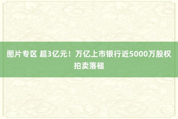 图片专区 超3亿元！万亿上市银行近5000万股权拍卖落槌